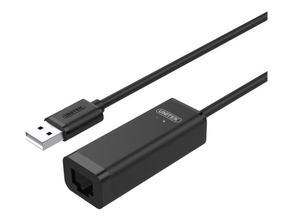 Unitek Y-1468 - Nettverksadapter - USB 2.0 - 10/100 Ethernet x 1 - svart Sort