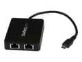Pikkukuva 4 / 5: StarTech.com USB-C to Dual Gigabit Ethernet Adapter with USB 3.0 (Type-A) Port - USB Type-C Gigabit Network Adapter (US1GC301AU2R) - Verkkosovitin -
