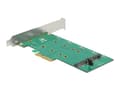 Miniatyrbild 3 av 5: Delock PCI Express Card > 2 x internal M.2 Key B with RAID - Kontrollerkort - M.2 Card låg profil - 6 GBps - RAID 0, 1 - PCIe 2.0 x4