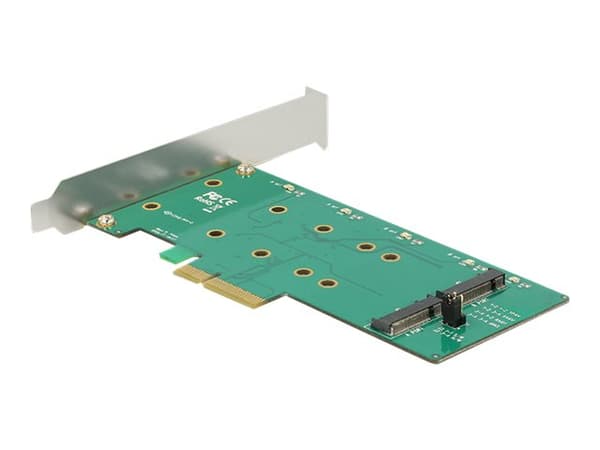 Delock PCI Express Card > 2 x internal M.2 Key B with RAID - Kontrollerkort - M.2 Card låg profil - 6 GBps - RAID 0, 1 - PCIe 2.0 x4
