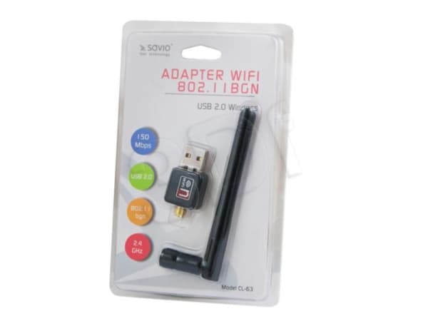 SAVIO CL-63 - Nätverksadapter - USB 2.0 - 802.11b/g/n