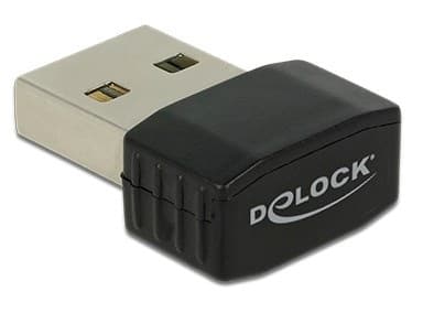 Delock USB 2.0 Dual Band WLAN ac/a/b/g/n Nano Stick - Verkkosovitin - USB 2.0 - 802.11ac - musta