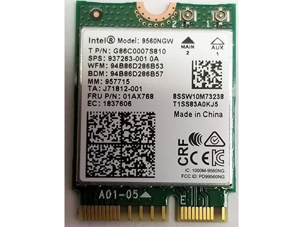 Intel Wireless-AC 9560 - Nettverksadapter - M.2 2230 - Bluetooth 5.0, Wi-Fi 5