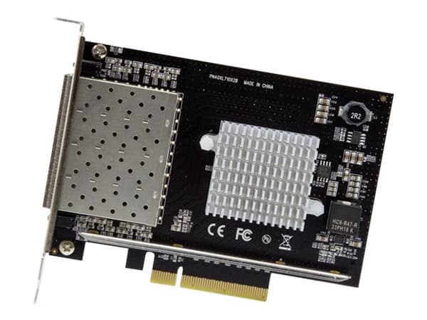 StarTech.com Quad Port 10G SFP+ Network Card, Intel XL710 Open SFP+ Converged Adapter, PCIe 10 Gigabit Ethernet Server NIC, 10GbE Fiber Optic LAN Car