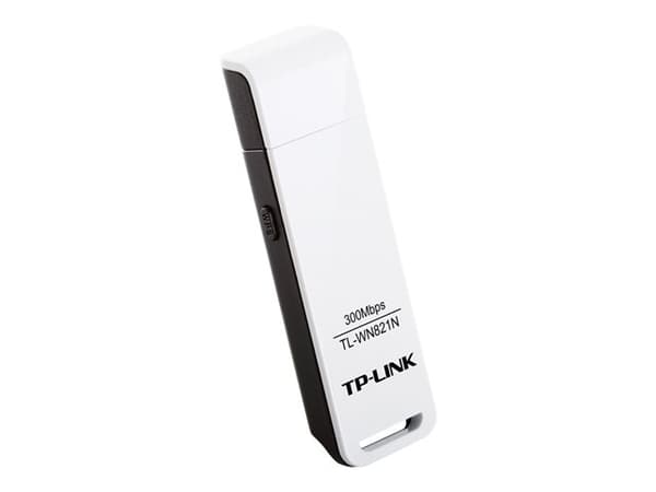 TP-Link TL-WN821N, Langaton, USB, WLAN, Wi-Fi 4 (802.11n), 300 Mbit/s, Musta, Valkoinen