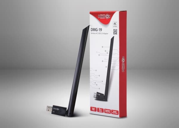 Inter-Tech DMG-19 - Nätverksadapter - USB 2.0 - Wi-Fi 5