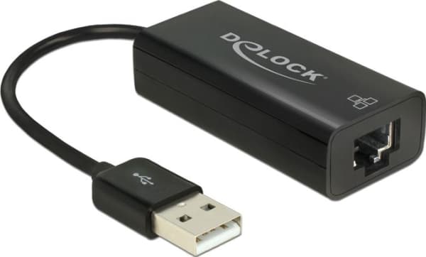 Delock Adapter USB 2.0 > LAN 10/100 Mb/s - Nätverksadapter - USB 2.0 - 10/100 Ethernet