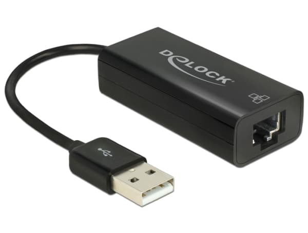 Delock Adapter USB 2.0 > LAN 10/100 Mb/s - Nätverksadapter - USB 2.0 - 10/100 Ethernet