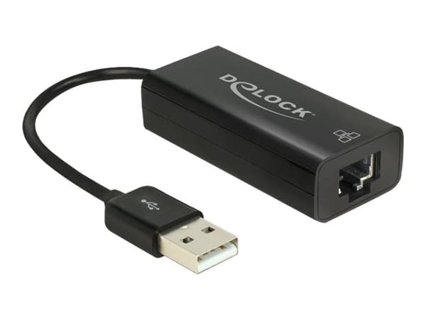 Delock Adapter USB 2.0 > LAN 10/100 Mb/s - Nätverksadapter - USB 2.0 - 10/100 Ethernet