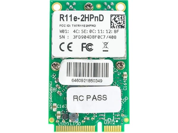 MikroTik RouterBOARD R11e-2HPnD - Nettverksadapter - PCIe Mini Card - 802.11b/g/n