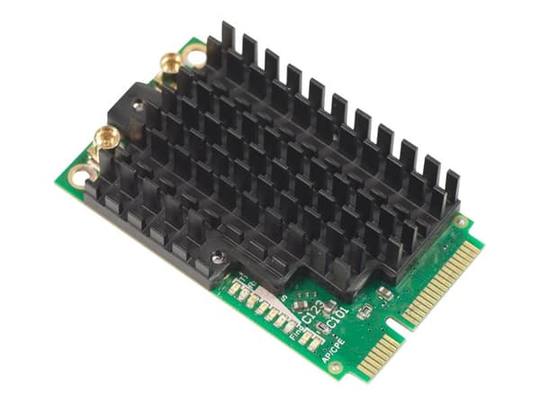 MikroTik RouterBOARD R11e-2HPnD - Nettverksadapter - PCIe Mini Card - 802.11b/g/n Grønn, Sort