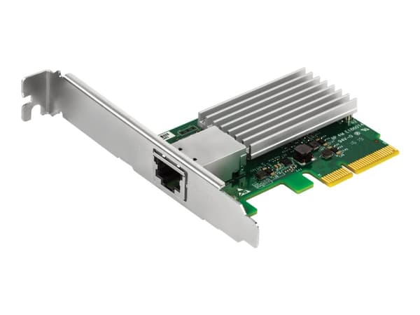 TRENDnet TEG-10GECTX - Nätverksadapter - PCIe 2.0 x4 låg profil - 10Gb Ethernet x 1 - TAA-kompatibel Grön, Grå