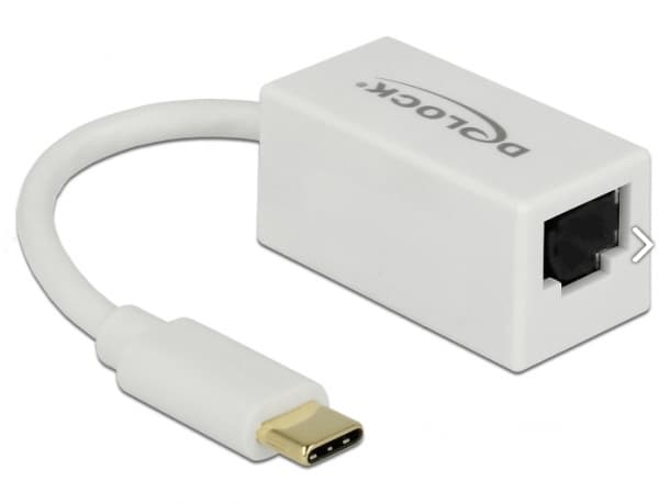 Delock - Nätverksadapter - USB 3.1 Gen 1 - Gigabit Ethernet x 1 - vit