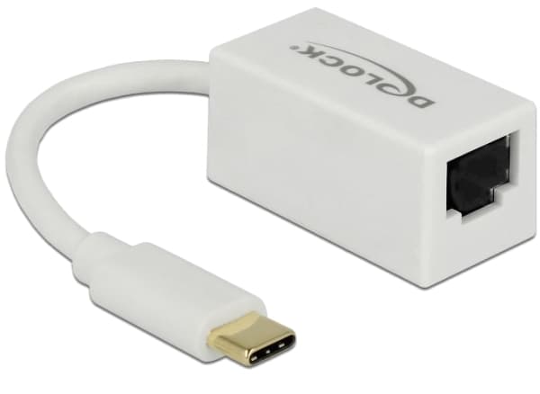 Delock - Nätverksadapter - USB 3.1 Gen 1 - Gigabit Ethernet x 1 - vit