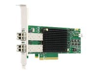 Avago LPe32002 - Värdbussadapter - PCIe 3.0 x8 låg profil - 32Gb Fibre Channel x 2 Svart, Grön, Grå