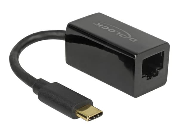 Delock - Nettverksadapter - USB-C 3.1 - Gigabit Ethernet x 1 - svart