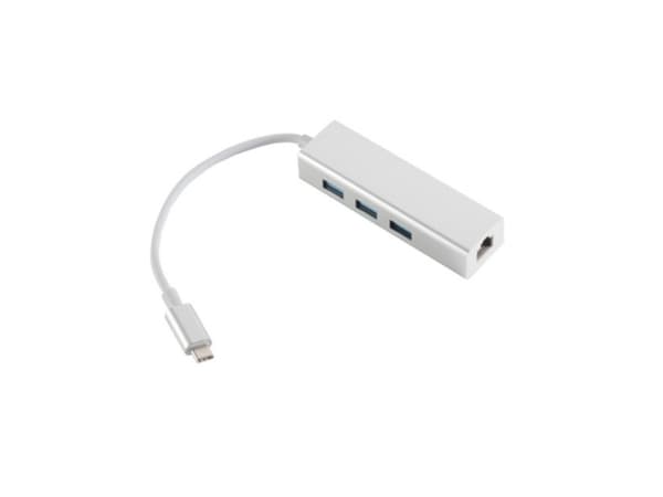 S-Conn 14-05025, Kabel, USB Type-C, Ethernet, Silver Silver