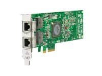 HPE NC382T - Nettverksadapter - PCIe x4 lavprofil - 1GbE - 1000Base-T - 2 porter - for ProLiant DL165 G5, DL785 G6, DL980 G7
