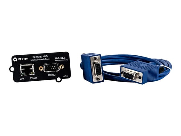 Liebert Intellislot Web Card - Adapter for fjernstyrt administrasjon - Liebert IntelliSlot - 100Mb LAN, RS-232 - 100Base-TX - for Liebert GXT3
