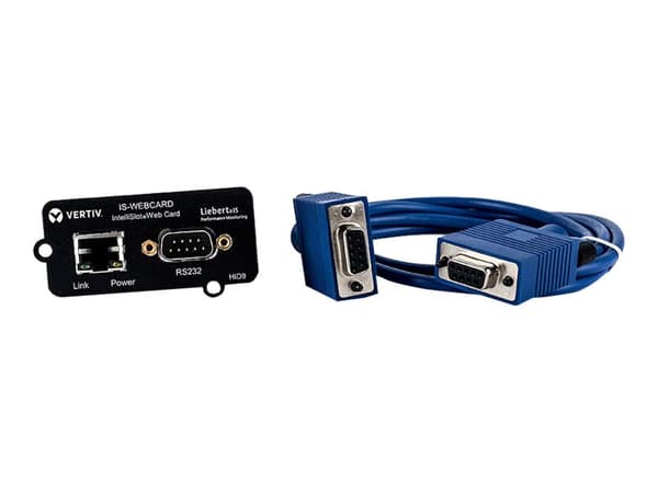 Liebert Intellislot Web Card - Adapter for fjernstyrt administrasjon - Liebert IntelliSlot - 100Mb LAN, RS-232 - 100Base-TX - for Liebert GXT3
