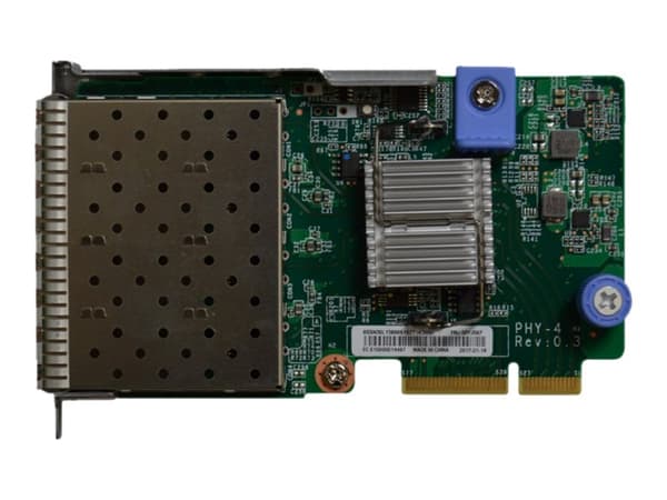 Lenovo ThinkSystem - Nettverksadapter - LAN-on-motherboard (LOM) - 10 Gigabit SFP+ x 4 - for ThinkAgile HX2320 Appliance; VX3320 Appliance Grønn