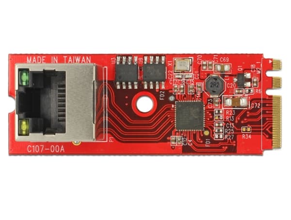 DeLOCK 62949, Sisäinen, Langallinen, M.2, Ethernet, 1000 Mbit/s, Punainen
