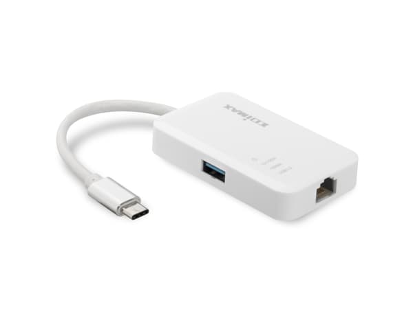 Edimax EU-4308 - Nätverksadapter - USB-C 3.1 - Gigabit Ethernet x 1 + USB 3.0 x 3