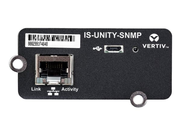 Vertiv Liebert IS-UNITY-SNMP, Sisäinen, Langallinen, RJ-45, Ethernet, 100 Mbit/s
