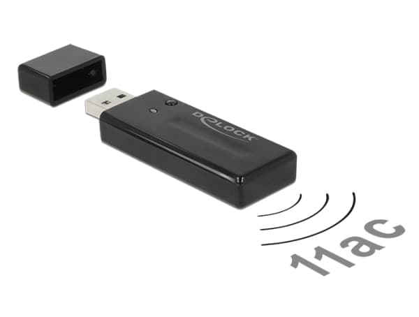 Delock USB 3.0 Dual Band WLAN ac/a/b/g/n Stick - Nätverksadapter - USB 3.0 - Wi-Fi 5 - svart
