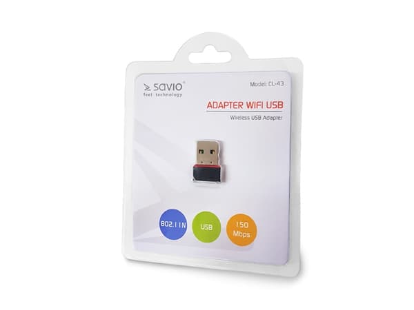 ELMAK CL-43, Trådløs, USB, WLAN, Wi-Fi 4 (802.11n), 150 Mbit/s, Sort Sort