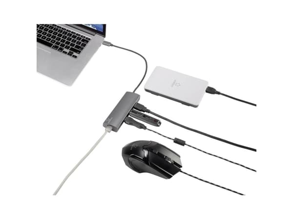 Renkforce RF-3374952, USB 2.0 Type-C, Musta, Harmaa, USB 3.2 Gen 1 (3.1 Gen 1) Type-A, USB, Windows 10, Windows 7, Windows 8, Windows 8.1, Windows Vi