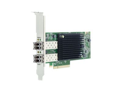 Emulex LPE35002-M2 - Vertbussadapter - PCIe 4.0 x8 lav profil - 32Gb Fibre Channel Gen 7 (Short Wave) x 2 Grønn, Grå