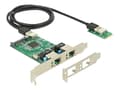 Miniatyrbild 1 av 5: Delock Converter M.2 Key B+M male > 2 x Gigabit LAN - Low Profile Form Factor - Nätverksadapter - M.2 2242 låg profil - Gigabit Ethernet x 2