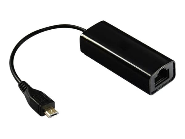 MicroConnect - Nettverksadapter - USB - Ethernet x 1 - svart Sort
