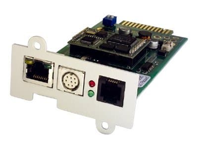Online USV SNMP-Adapter - Adapter for fjernstyrt administrasjon - 100Mb LAN, RS-232 - 100Base-TX - for XANTO RT 1000, 2000, 3000; XANTO S 10000, 1500 Grå