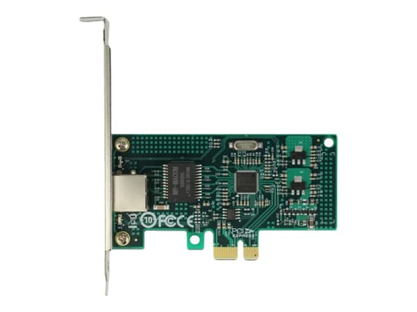 DeLock PCI Express-kort > 1 x Gigabit LAN - Nettverksadapter - PCIe 1.1 lavprofil - Gigabit Ethernet