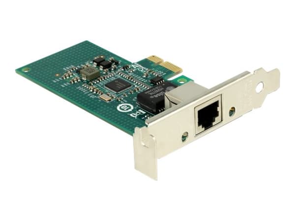 Delock PCI Express Card > 1 x Gigabit LAN - Nätverksadapter - PCIe 2.1 låg profil - Gigabit Ethernet