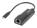 Miniatyrbild 1 av 5: Lanberg NC-1000-02 - Nätverksadapter - USB-C 3.1 - Gigabit Ethernet - svart