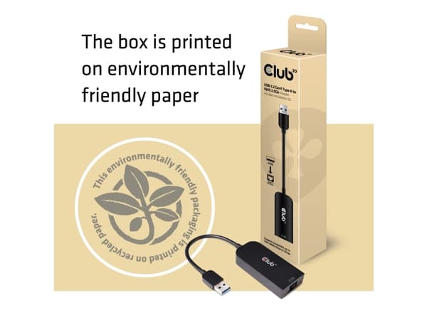 Club 3D - Nätverksadapter - USB 3.2 Gen 1 - 2.5GBase-T