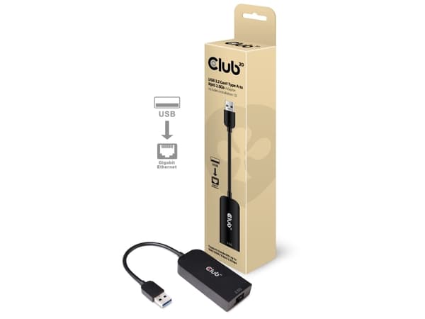Club 3D - Nätverksadapter - USB 3.2 Gen 1 - 2.5GBase-T
