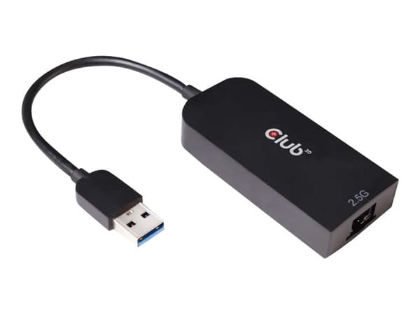 Club 3D - Nätverksadapter - USB 3.2 Gen 1 - 2.5GBase-T Svart