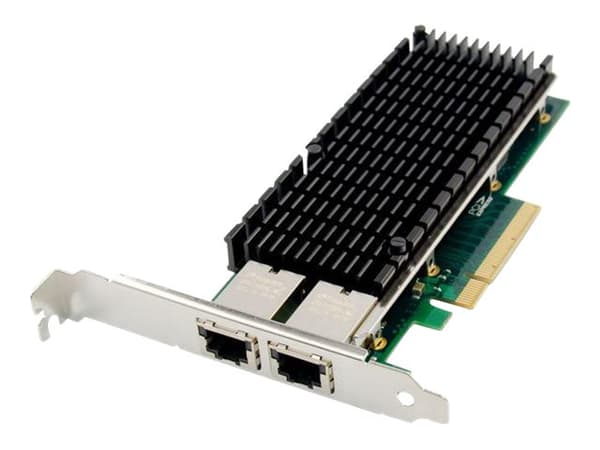 MicroConnect - Nätverksadapter - PCIe 2.1 x8 - 10 Gigabit Ethernet x 2 - grön Grön