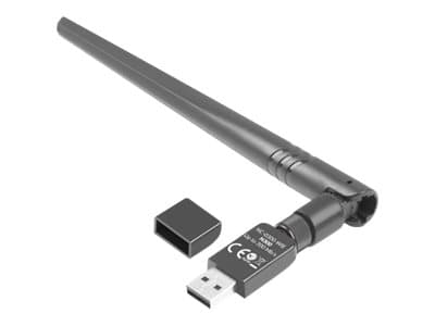 Lanberg NC-0300-WIE - Nettverksadapter - USB 2.0 - 802.11b/g/n Sort