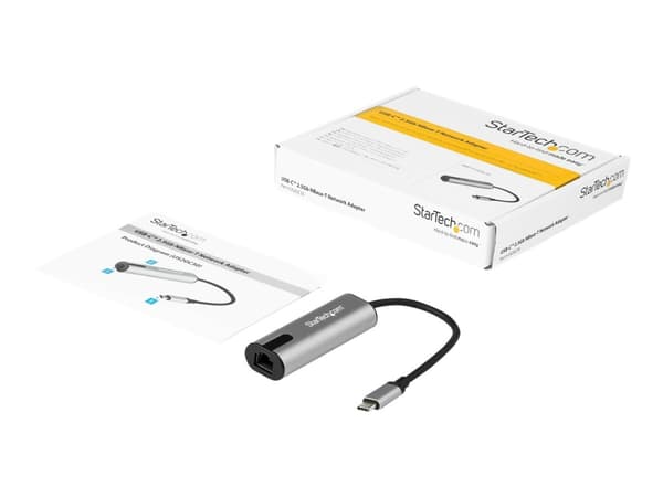 StarTech.com USB 3.0 Type-C till 2,5 Gigabit Ethernet-adapter - 2.5GBASE-T - Nätverksadapter - USB-C - 10M/100M/1G/2.5 Gigabit Ethernet x 1 + USB 3.0