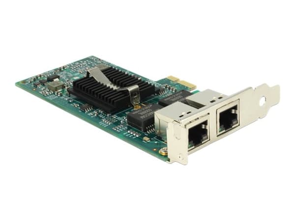Delock PCI Express Card > 2 x Gigabit LAN - Nätverksadapter - PCIe 2.0 låg profil - Gigabit Ethernet x 2