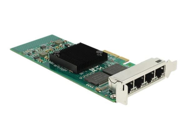 Delock PCI Express Card > 4 x Gigabit LAN - Nätverksadapter - PCIe 2.1 x4 låg profil - Gigabit Ethernet x 4