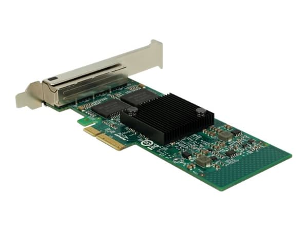 Delock PCI Express Card > 4 x Gigabit LAN - Nätverksadapter - PCIe 2.1 x4 låg profil - Gigabit Ethernet x 4