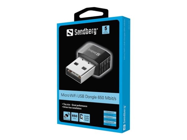Sandberg Micro Wifi USB Dongle - 650 Mbit/s