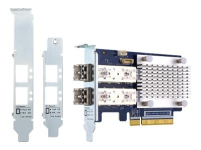 QNAP QXP-32G2FC - Vært-väyläsovitin - PCIe 3.0 x8 lavprofil - 32Gb Fibre Channel Gen 6 x 2 - med 2 x SFP+ transceivere (TRX-32GFCSFP-SR) - QNAP TS-12