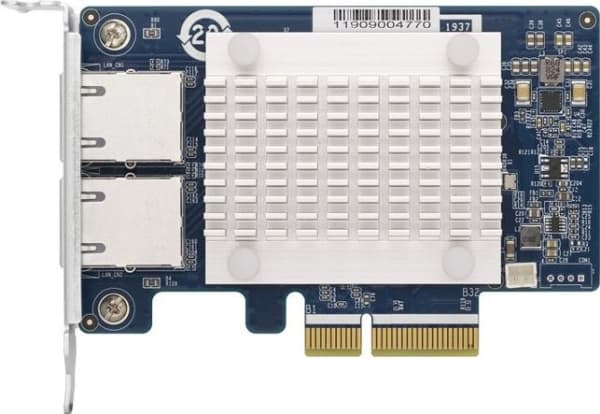 QNAP QXG-5G2T-111C - Nätverksadapter - PCIe 3.0 x2 låg profil - 5GBase-T x 2 - för QNAP TDS-16489U R2, TS-1232, 1253, 453, 832, 853, 873, 877, 977, E